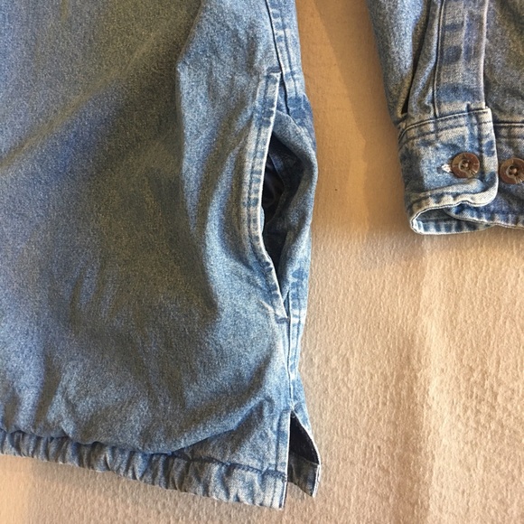 Stay Wolverine Shacket Mens 2XL Blue Heavy Denim Pockets Lined Layered Trucker - Picture 8 of 13